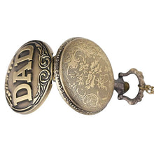 Father's Day Gift Vintage Dad Quartz Pocket Watch Necklace