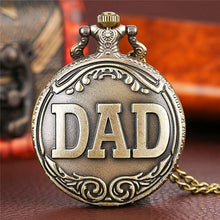 Father's Day Gift Vintage Dad Quartz Pocket Watch Necklace