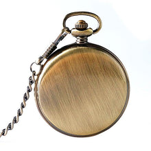 Vintage Wood Imitation Pocket Watch Necklace