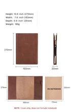 Vintage Leather Notebook Cover with Pen Holder