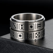 Unique gifts for men - Double layer Dice Fidget Spinner Ring for Men