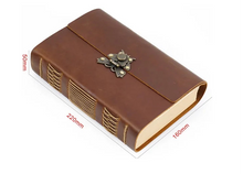 Vintage Leather Journal with Blank Kraft Pages