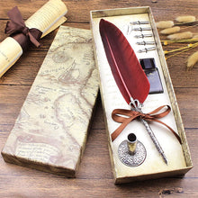 Feather Quill Calligraphy Set with Pen Holder