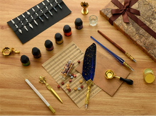 Feather Quill Calligraphy & Wax Seal Gift Set