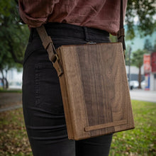 Wooden Writers Box Messenger bag with strap - unique gift for writers and artists