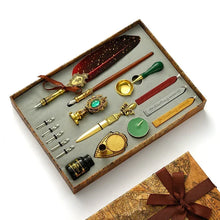 Feather Quill Calligraphy & Wax Seal Gift Set