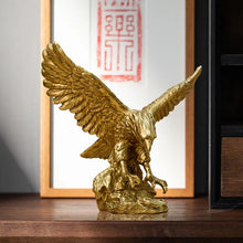 Golden Eagle Desk Statue - Unique Gold home decor accessory gift