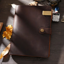 Leather journal with ring binder