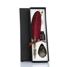 Vintage Feather Quill Pen Gift Set