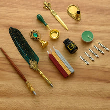Feather Quill Calligraphy & Wax Seal Gift Set