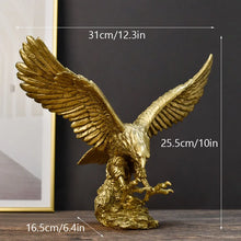 Golden Eagle Desk Statue - Unique Gold home decor accessory gift