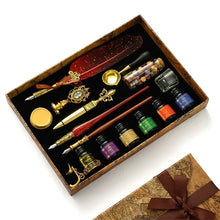 Feather Quill Calligraphy & Wax Seal Gift Set