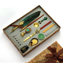 Feather Quill Calligraphy & Wax Seal Gift Set