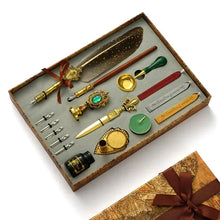Feather Quill Calligraphy & Wax Seal Gift Set