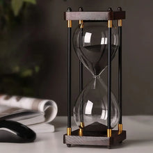 Black and Gold 60 minutes Sand Hourglass - unique black and gold home decor gifts