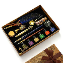 Feather Quill Calligraphy & Wax Seal Gift Set