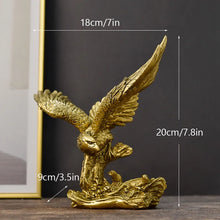 Golden Eagle Desk Statue - Unique Gold home decor accessory gift