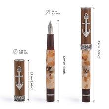 Wooden Barrel Fountain Pen - Pirate series