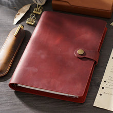 Leather journal with ring binder