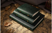 Dark Green Vintage Leather Travel Journal - perfect unique gifts for writers and travelers