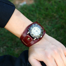 Vintage Faux Leather Quartz Watch - unique gifts for vintage style loving men and women