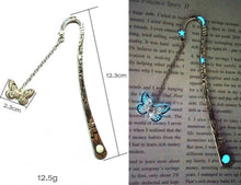 Metal Glow in the dark Bookmark butterfly- perfect unique gift for book lovers