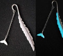Metal Glow in the dark Bookmark Whale tail- perfect unique gift for book lovers
