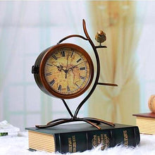 Vintage Bird Double Sided Table Clock