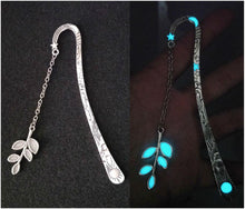 Metal Glow in the dark Bookmark Leaves- perfect unique gift for book lovers