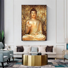 Unframed Golden Buddha Wall art on canvas  - unique and meaningful gifts for your friends and family