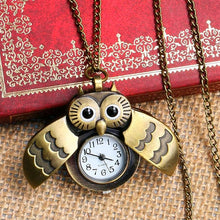 Vintage Owl Pocket Watch Necklace Unique Gifts for Owl Lovers