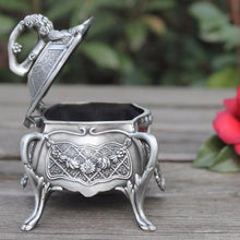 Delicate Pewter Trinket Jewellery Box Unique Gifts for Grandma