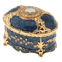 Luxury Vintage Jewelry Trinket Keepsake Box with crystal - best unique gifts for women - mother's day gift
