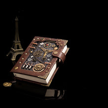 Vintage Steampunk Leather Journal A5 - Unique gifts for steampunk lovers - leather travel journal - best unique gift for writers and travellers