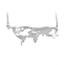 World Map Charm Pendant Necklace Unique Gifts for Travelers