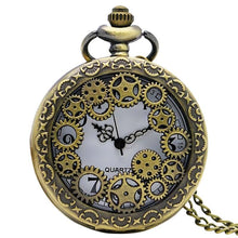Vintage Bronze Steampunk Pocket Watch Necklace Unique Watches Unique Gifts for Women
