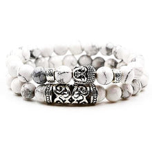 2pcs set Lava Stone Beads Buddha Bracelet Yoga Bracelet