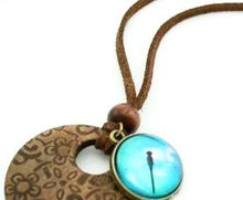 Wooden Glass Dome Compass Necklace Unique Gifts for Travelers