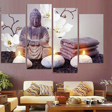 4 Piece Printed Buddha Canvas Wall Art Unique Home Decor Gifts