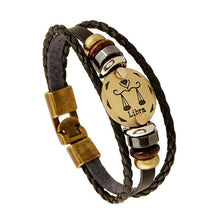 New Leather Zodiac Charm Bracelet