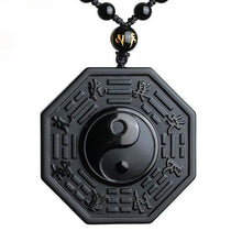 Black Obsidian Feng Shui Men's Necklace Unique Gifts for Men