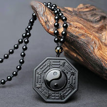 Black Obsidian Feng Shui Men's Necklace Unique Gifts for Men