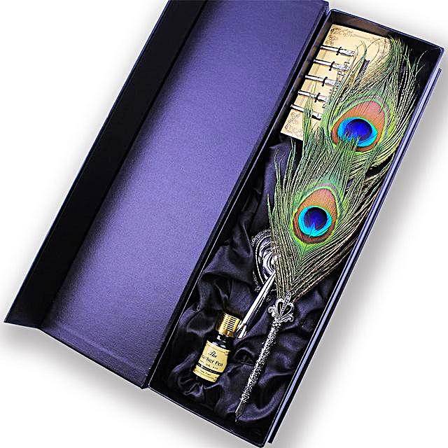 Feather Quill Pen and Ink Writing Set - Calligraphy Gifts