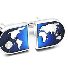 Novelty World Map Cufflinks - Unique Gifts for Men - Gifts for Travelers