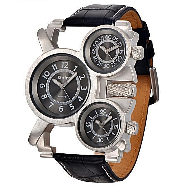 Three Time Zones Multi-dial Men's Watch - Unique Gifts for Men - Unique ...