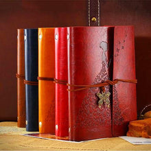 Vintage Leather Travel Journal Lady A6 Blank Unique Travel Gifts for Travelers