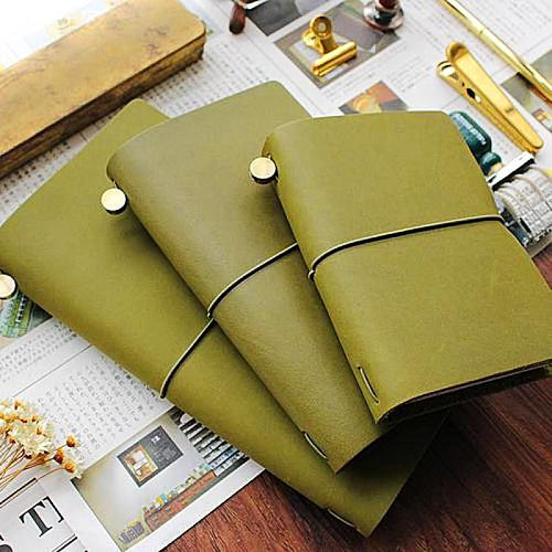 Handmade Vintage Leather Travel Journal, Notebook and Diary Gift Set Unique Gifts for Travelers