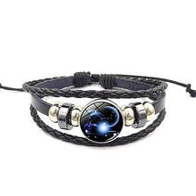 Unisex Leather Multi-layer Zodiac Bracelet