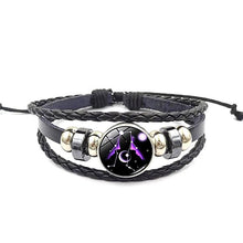 Unisex Leather Multi-layer Zodiac Bracelet