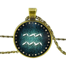 Bronze Vintage Zodiac Pendant Necklace
